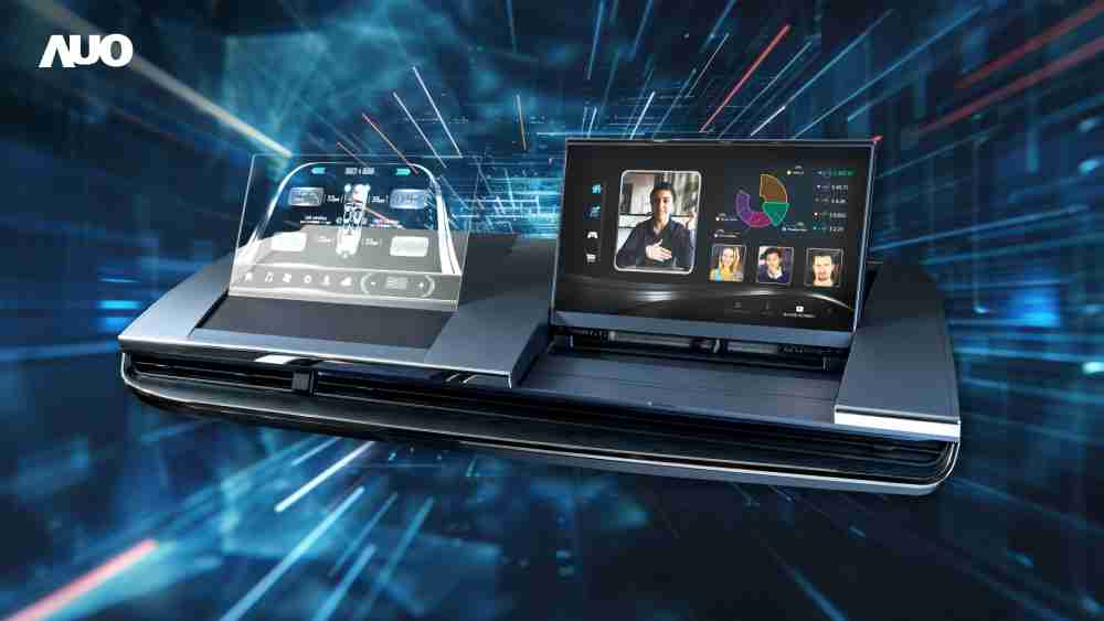 糖果派对Micro LED Display HMI解决方案打造透明Micro LED前座仪表，，，呈现信息并保留驾驶视野开阔；亦为副驾驶座乘客打造收放自如的Micro LED屏幕，，在不影响显示质量的前提于显示区内建镜头，，，让用户能与视讯对象直接眼神接触，，提供绝佳的双向沟通体验