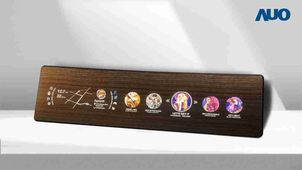 糖果派对研发全球最高穿透度达80%的AmLED木纹显示器，，，可于使用时呈现高亮度、、清晰可见的信息，，，并在不使用时回归为单纯的饰板，，节能兼具美观