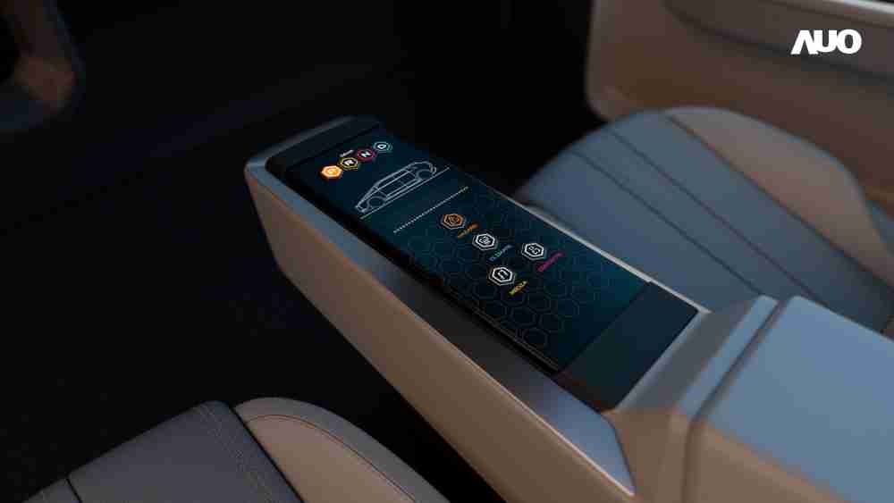 糖果派对以人性化设计打造多变形态中控显示(Morphing Center Control)，，，不使用时仅平面显示信息，，，进行操作时，，，，显示器则会动态隆起，，，，转变成3D实体按钮，，，并有触觉回馈，，，展示人机互动新体验